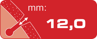 Segmenthöhe bei segmentierten Diamanttrennscheiben