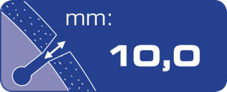Segmenthöhe bei segmentierten Diamanttrennscheiben