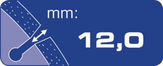 Segmenthöhe bei segmentierten Diamanttrennscheiben
