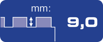 Segmenthöhe bei Dosensenker in mm