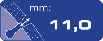 Segmenthöhe bei segmentierten Diamanttrennscheiben